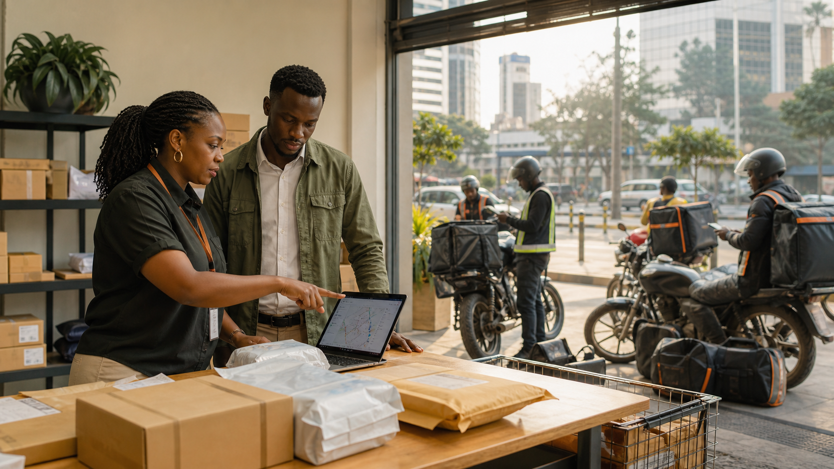 Commerce operations team coordinating real-time deliveries in Nairobi